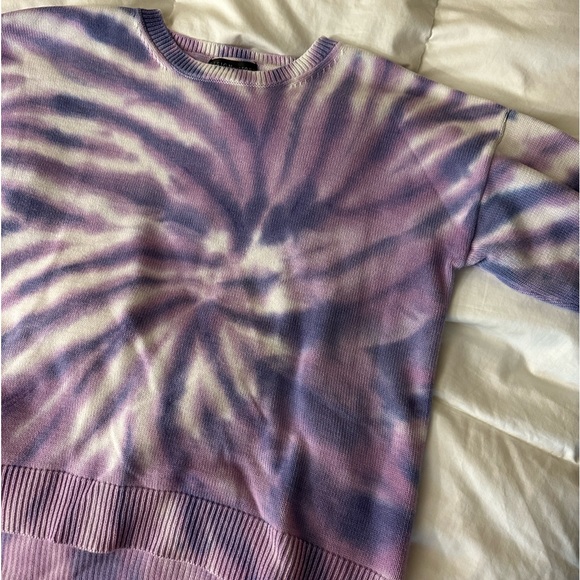 Design History Tie dye purple pink blue white sweater cotton super smooth weave - Picture 11 of 11